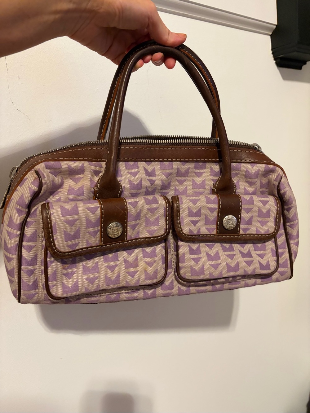 Vintage Michael Kors Lilac Patterned Satchel